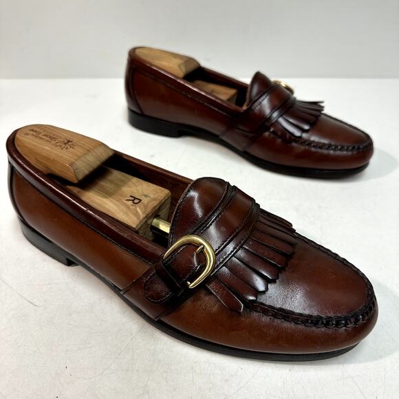 VERY GOOD Cole Haan Buckle Loafer Kiltie Handsewn Moc Made in Maine USA 10.5 D - Picture 4 of 13